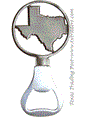 Bottle Opener with the Map of Texas