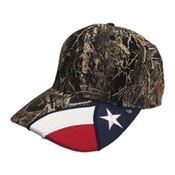Cap in Camo with the Texas Flag