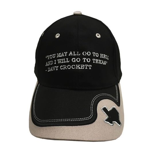 Davy Crockett Cap with famous quote "You May All Go To..."