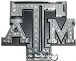 Car or Truck Auto Emblem - Texas A&M with Bling