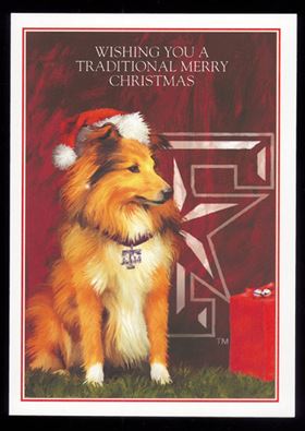 Texas Christmas Cards-Texas A&M's Reveille