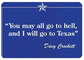 Texas Playing Cards Davy Crockett Quote