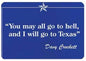 Texas Playing Cards Davy Crockett Quote