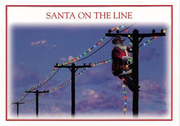 Texas Christmas Cards-Texas Santa On The Line