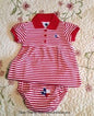 Baby Game Day Dress and Bloomers with Embroidered Map of Texas-RW