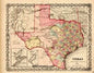 Texas Historical Map - Texas 1856