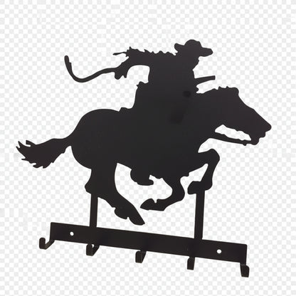 Cowboy Plaque with Hooks