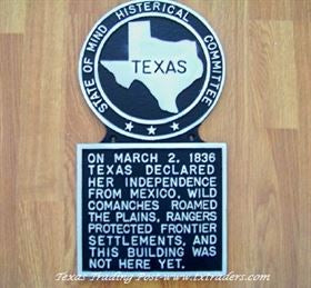 Histerical Plaque - On March 2, 1836... Texas Histerical Sign