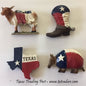 Texas Mini Magnets - Set of 4