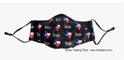 Texas Map & TEXAS Cloth Face Mask - Face Cover