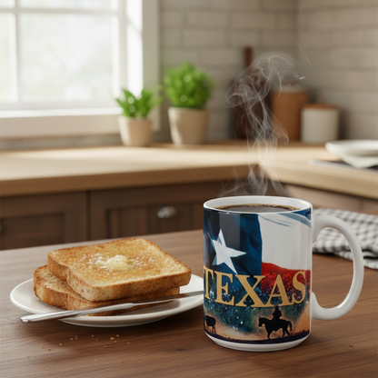 Texas Flag Cowboy Mug