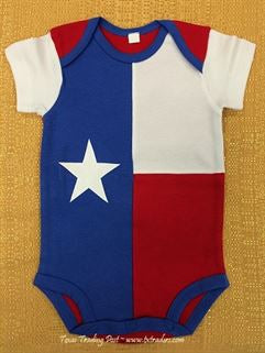 Baby One-Piece with the Texas Flag for your Texas Baby
