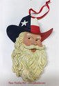 Texas Christmas Ornament - Cowboy Texas Hat Santa