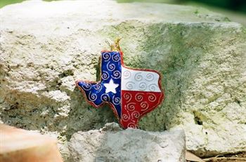 Cloisonne Texas Shaped Ornament