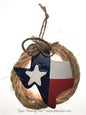 Texas Map Ornament with Lariat