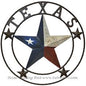Texas License Plate Lone Star Metal Art with Texas - 16"