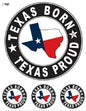 Texas Born Texas Proud Stickers