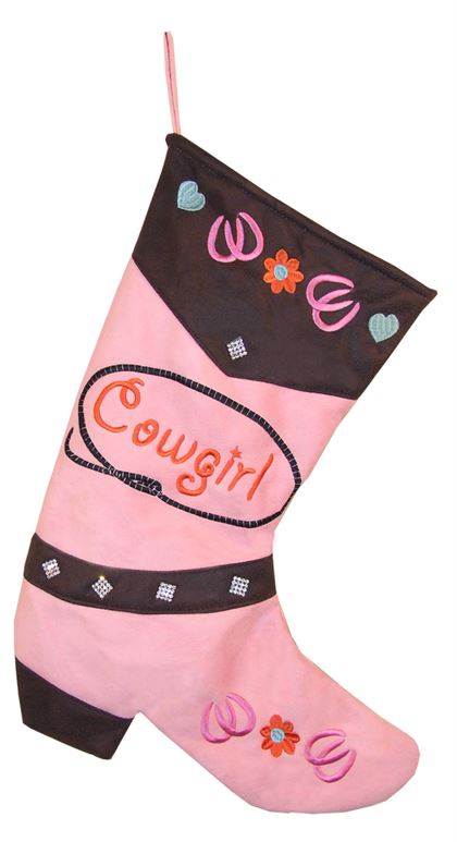 Boot Stocking - Texas Christmas Cowgirl