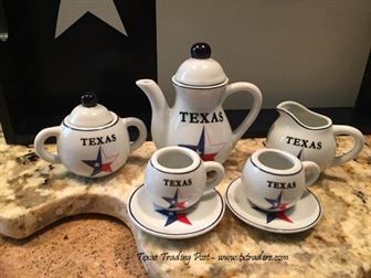 Miniature Ceramic Texas Tea Set