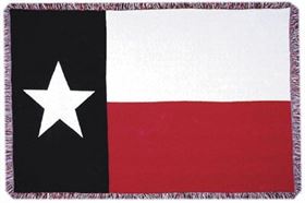 Afghan Texas Flag Throw Blanket