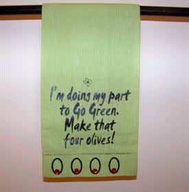 Texas Kitchen Dish Towel - "I'm doing my part to go green...."