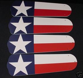 Texas Flag Ceiling Fan Blades with Light - 42"