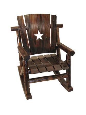 Kids Texas Rocking Chair with the Texas Lone Star