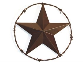 Texas Lone Star with Barbwire